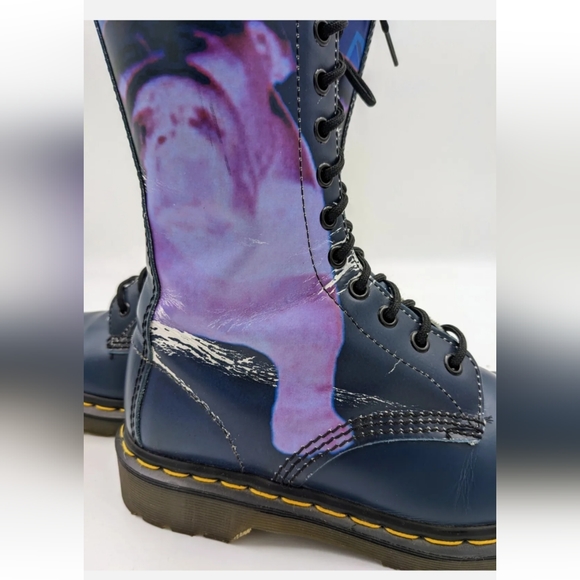 VTG DR MARTENS BULLDOG BRITISH FLAG BOOTS US 7  MADE IN ENGLAND 14 EYE 1914 TALL - Picture 12 of 14